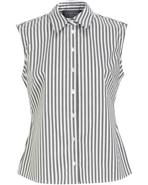 Exquise Kaliyah Sleeveless Cotton Shirt - Multicolour