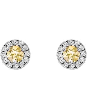Augustine Jewels Birthstone Halo Earrings - Metallic