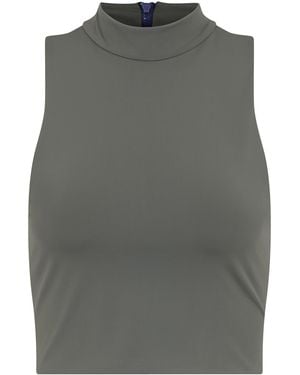 NUMBAT Vital Zipper Swim Crop Top - Grey