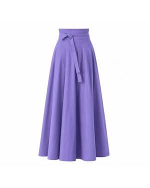 Nikka Place High Waisted A-Line Maxi Skirt - Purple