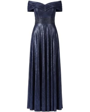 Luna Fashion House Off-Shoulder Maxi Gown, Iris - Blue