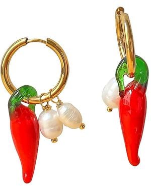 Smilla Brav Chili Earrings - Red