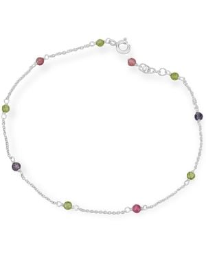 MOUNIR LONDON Multicoloured Beaded Anklet - Metallic