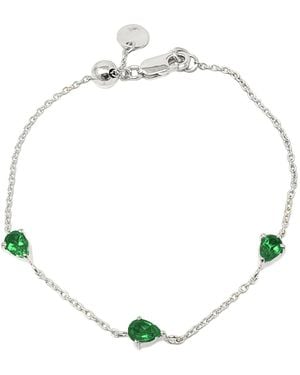 Harfi Emerald May Birthstone Minimalist Bracelet - Metallic