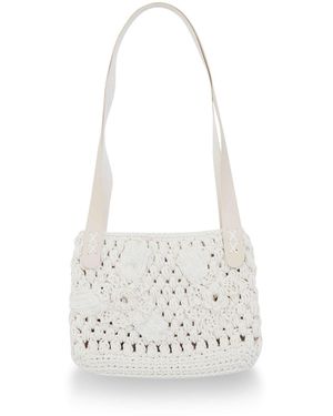 Peraluna Aila Bag Hand Knitted Shoulder Bag - White