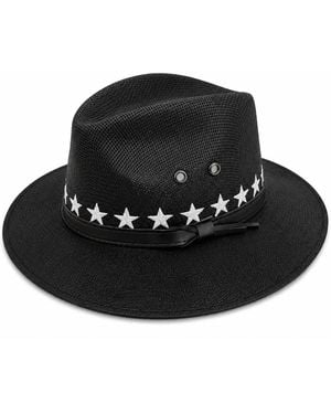 Bella Soul Nightfall Painted Jute Hat - Black