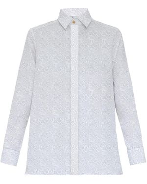 My Pair Of Jeans Gilda Grey Printed Shirt - White