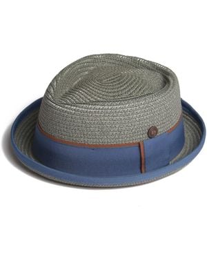Dasmarca Hats Dasmarca Durban Summer Diamond Crown Light Weight Breathable Porkpie Hat - Grey