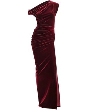 Me & Thee Kissing Tree Velvet Maxi Dress - Red