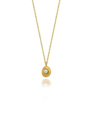 LINYA JEWELLERY Vera Pearl Chain Necklace - Metallic
