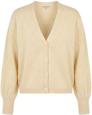 Anse Victorin Lena Cashmere Cardigan Bone - Natural