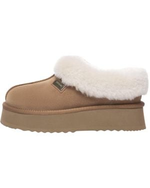 EverAu Australia Topknot Leather Slippers - Metallic