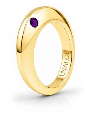 Unaloe Quartz Band Ring – -Plated Sterling - Metallic