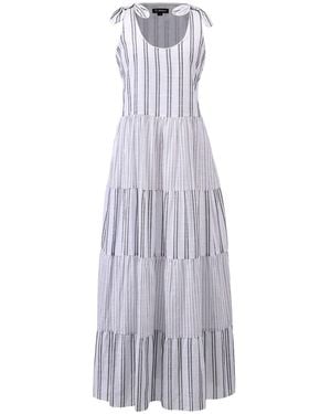 Smart and Joy Tiered Panels Stripes Game Dress - Purple