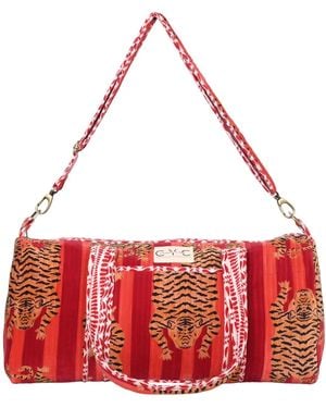 Conscious Yoga Collective The Ultimate Velvet Tibetan Tiger Weekender - Red