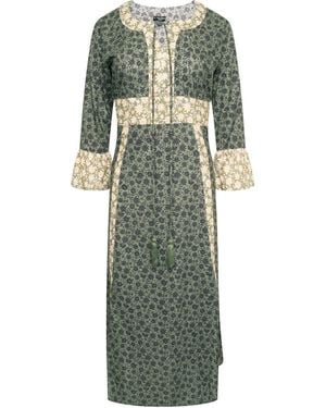 LAtelier London Savanah Floral Panel Midi Dress - Green