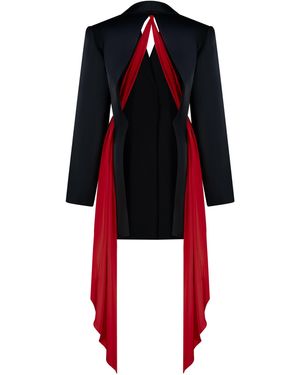 Úchè Oversize Satin Jacket - Black