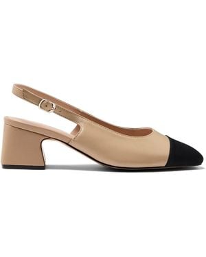 Widerry Neutrals Wide Fit Slingback Heels Olympia Sable - Black