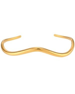 Olivia Le Wave Minimalist Cuff Bracelet - Metallic