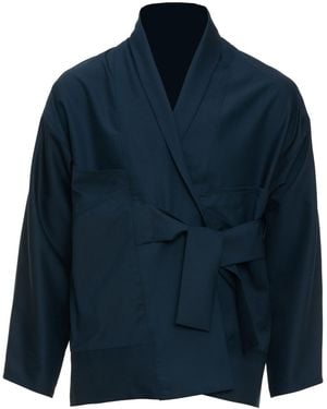 MOE Deep Wool Vest Jacket - Blue