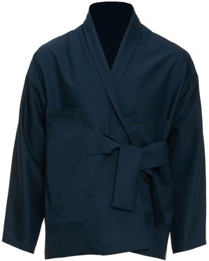 MOE Deep Wool Vest Jacket - Blue