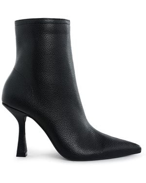 Rag & Co Farnak Pleather Pointed Toe Ankle Boots - Black