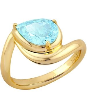 Arte Madrid Sierra Contour Pear-Shaped Solitaire Ring - Metallic