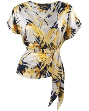 Me & Thee High Horse Printed Silk Viscose Top - Multicolour