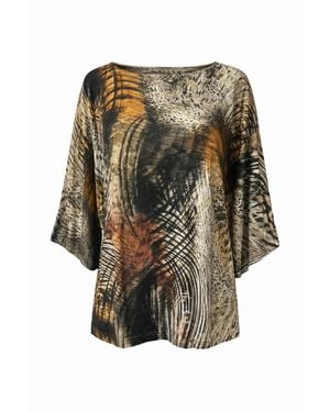 Conquista Abstract Print Relaxed-Fit Top - Multicolor