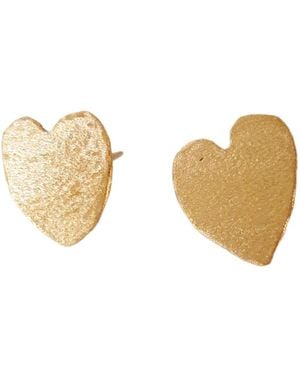 Lily Flo Jewellery Heart Solid Earrings - Metallic