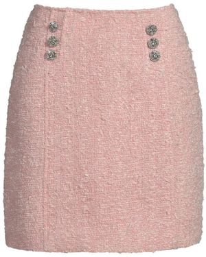 Hortons England Boucle Tailored Skirt - Pink