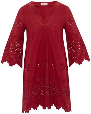 Peraluna Hiromi Pure Cotton Mini Dress - Red