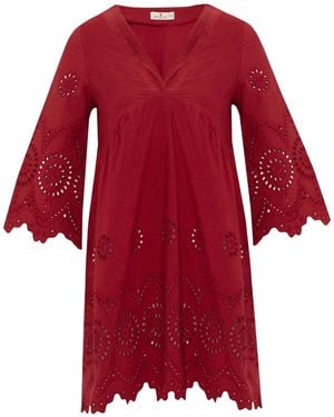 Peraluna Hiromi Pure Cotton Mini Dress - Red