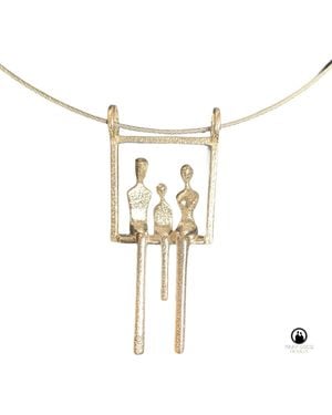 Yenny Cocq Llc Family Of Three Pendant - Metallic