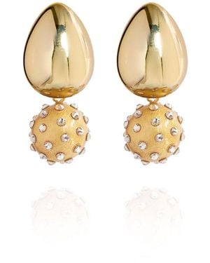 Saule Label Tulia Jet Earrings - Metallic