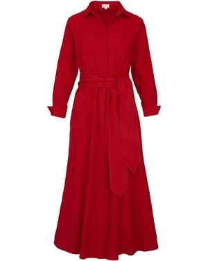 At Last Tailored Corduroy Shirt Dress