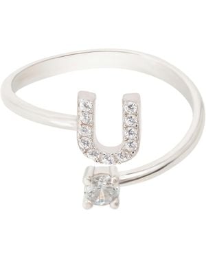 LÁTELITA London Initial Ring U - White