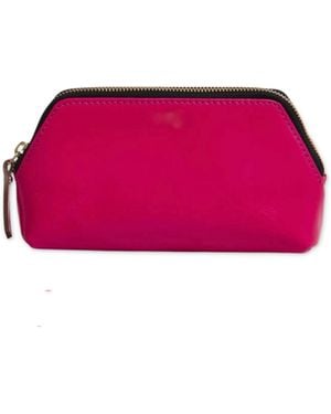 VIDA VIDA Leather Make Up Bag- Let's Go Out Out - Red