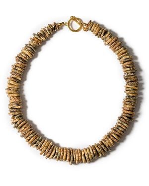 Kybele Studio Neutrals Soleil Clay Necklace - Metallic