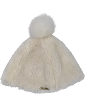 Owen Barry Toscana Beanie Hat With Pom Ivory - Grey
