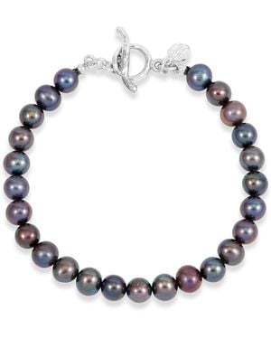 Dower & Hall Peacock Freshwater Luna Pearl Bracelet - Metallic