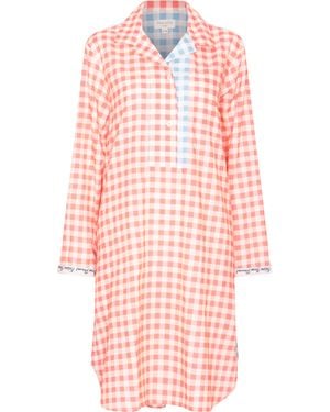 NoLoGo-chic Gingham Nightwear Nightshirt Cotton - Pink