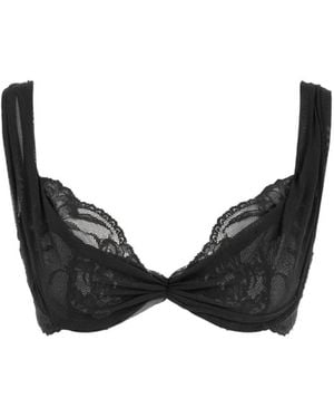 Mers Silk The Balsia Lace Bra - Black