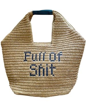 Lilly Loves Full Of Shit Camel Beach Bag - Metallic