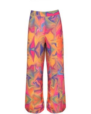 No'design Ribbed Stitch Cargo Pants - Red