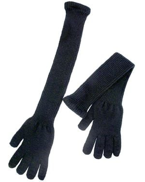 Maison Bogomil Sparkly Knit Opera Gloves - Blue