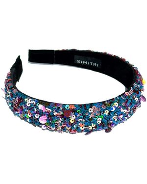 Simitri Orchid Headband - Blue