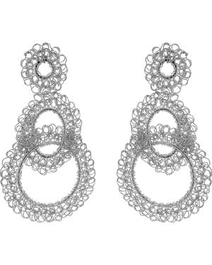 Lavish by Tricia Milaneze All Artemis Handmade Crochet Earrings - Metallic