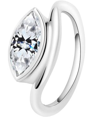 Onewildone Soft Life East West Pinky Ring - White