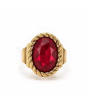 Vstyle Ruby Statement Ring - Red